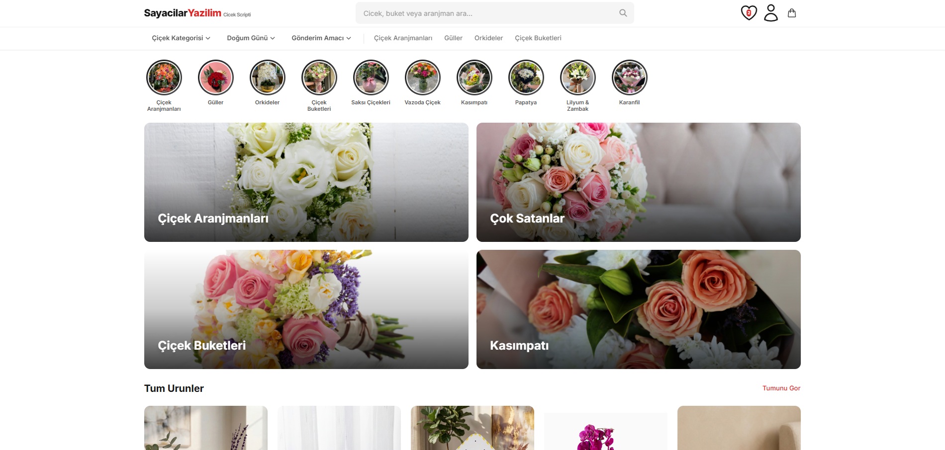 Çiçekçi E-Ticaret & Sipariş Yönetim Sistemi